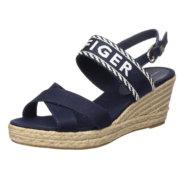Tommy Hilfiger Webbing Mid Wedge para Mulher